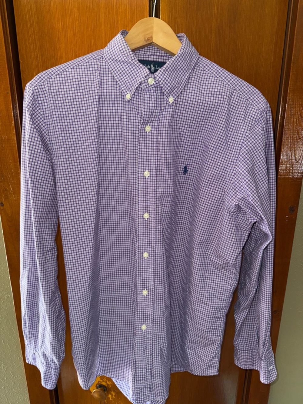 Polo by Ralph Lauren Lavender Gingham Button-Down Shirt - Picture 3 of 5